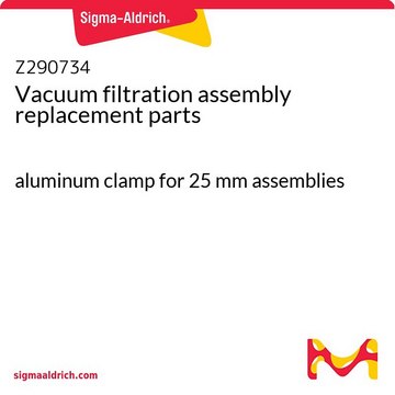 Vacuum filtration assembly replacement parts aluminum clamp for 25 mm assemblies