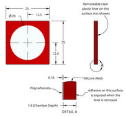 Grace Bio-Labs CoverWell™ imaging chambers one side adhesive, diam. × thickness 20 mm × 2.3 mm