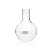 Duran® Flat Bottom Flask narrow-mouth neck, WITH BEADED RIM