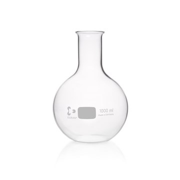 Duran&#174; Flat Bottom Flask narrow-mouth neck, WITH BEADED RIM