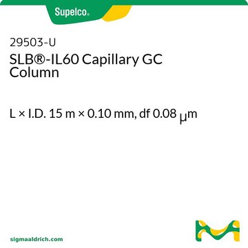 SLB&#174;-IL60 Capillary GC Column L × I.D. 15&#160;m × 0.10&#160;mm, df 0.08&#160;&#956;m