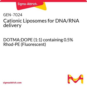 Cationic Liposomes for DNA/RNA delivery DOTMA:DOPE (1:1) containing 0.5% Rhod-PE (Fluorescent)