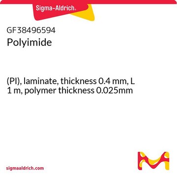 Polyimide (PI), laminate, thickness 0.4&#160;mm, L 1&#160;m, polymer thickness 0.025mm