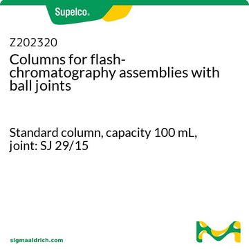 Columns for flash-chromatography assemblies with ball joints Standard column, capacity 100&#160;mL, joint: SJ 29/15