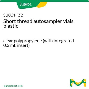 塑料短螺纹自动进样器样品瓶 clear polypropylene (with integrated 0.3 mL insert)