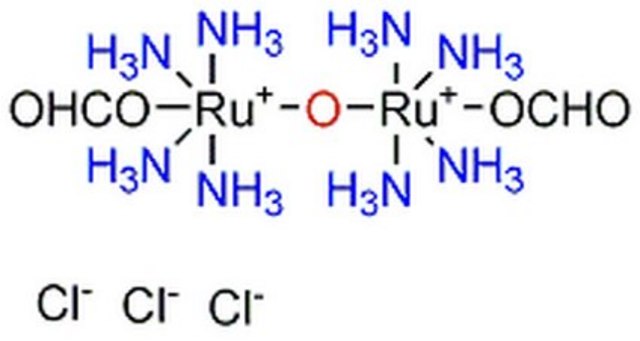 Ru360 Ru360, is a cell-permeable oxygen-bridged dinuclear ruthenium amine complex. Binds to mitochondria with high affinity (Kd = 340 pM) and blocks Ca2+ uptake into mitochondria in vitro (IC&#8325;&#8320; = 184 pM).