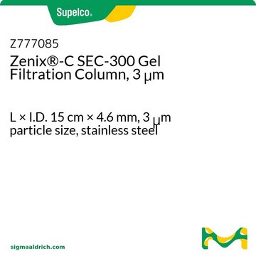 Zenix&#174;-C SEC-300 Gel Filtration Column, 3 &#956;m L × I.D. 15&#160;cm × 4.6&#160;mm, 3&#160;&#956;m particle size, stainless steel