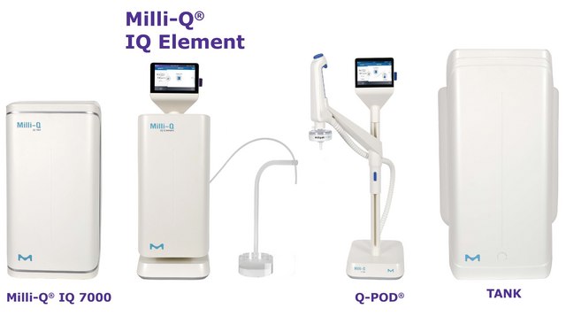 Milli-Q&#174; IQ Element Purification Unit Produces high-quality Type 1 ultrapure water for trace elemental analysis