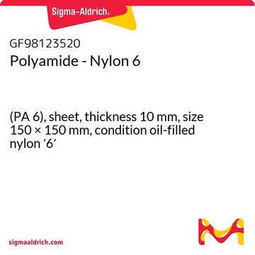 Polyamide - Nylon 6 (PA 6), sheet, thickness 10&#160;mm, size 150 × 150&#160;mm, condition oil-filled nylon &#8242;6&#8242;