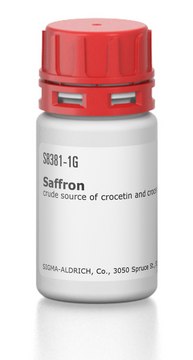 Saffron crude source of crocetin and crocein