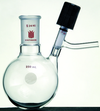 Synthware&#8482; reaction flask with high vacuum valve 500 mL, joint: ST/NS 24/40, valve size 0-4&#160;mm