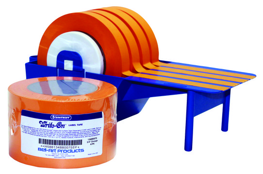 Bel-Art&#174; Write-on&#8482; Label Tape roll size 40&#160;yard, orange, width 3/4&#160;in., pk of 4