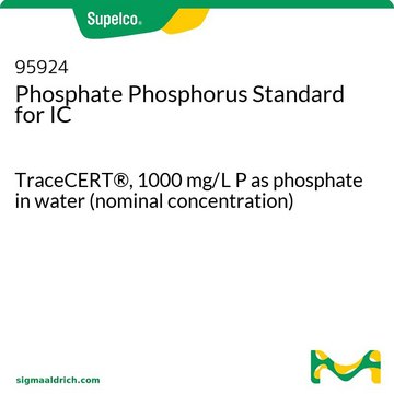 Phosphate Phosphorus Standard for IC TraceCERT&#174;, 1000&#160;mg/L P as phosphate in water (nominal concentration)