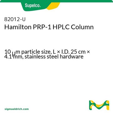 Hamilton PRP-1 HPLC 色谱柱 10&#160;&#956;m particle size, L × I.D. 25&#160;cm × 4.1&#160;mm, stainless steel hardware