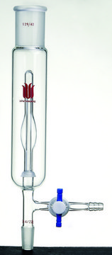 Synthware&#8482; bubbler with PTFE stopcock top joint: ST/NS 29/42, bottom joint: ST/NS 14/20