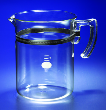 Pyrex&#174; beaker with recessed wall for handle beaker only