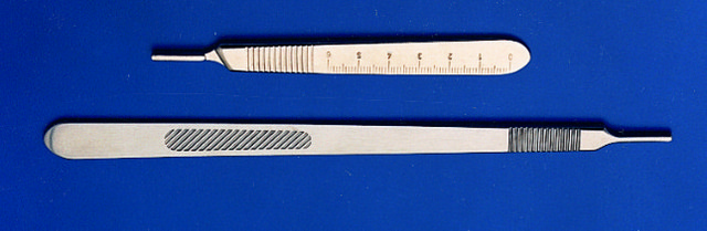 Scalpel handles No. 3, stainless steel