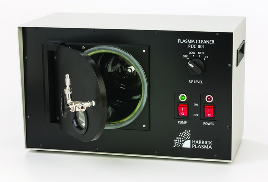 Expanded tabletop plasma cleaner AC/DC input 230 V AC, Schuko plug