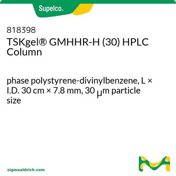 TSKgel&#174; GMHHR-H (30) HPLC Column phase polystyrene-divinylbenzene, L × I.D. 30&#160;cm × 7.8&#160;mm, 30&#160;&#956;m particle size