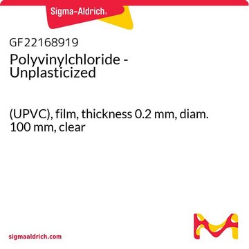 Polyvinylchloride - Unplasticized (UPVC), film, thickness 0.2&#160;mm, diam. 100&#160;mm, clear