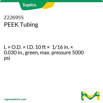 PEEK 管 L × O.D. × I.D. 10&#160;ft × 1/16&#160;in. × 0.030&#160;in., green, max. pressure 5000 psi