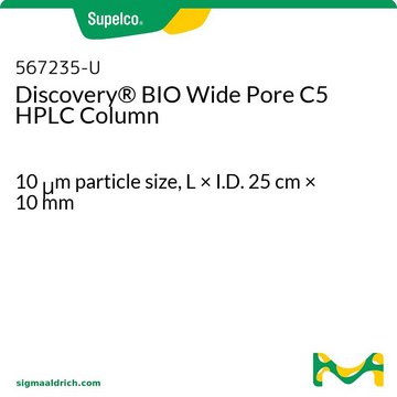 Discovery&#174; BIO Wide Pore C5 高效液相色谱柱 10&#160;&#956;m particle size, L × I.D. 25&#160;cm × 10&#160;mm