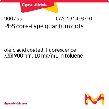 PbS core-type quantum dots oleic acid coated, fluorescence &#955;em&#160;900&#160;nm, 10&#160;mg/mL in toluene