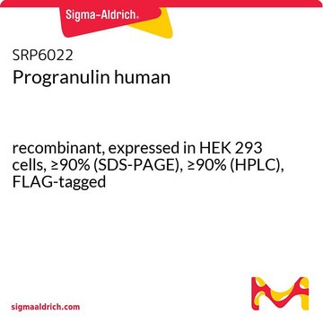 Progranulin human recombinant, expressed in HEK 293 cells, &#8805;90% (SDS-PAGE), &#8805;90% (HPLC), FLAG-tagged