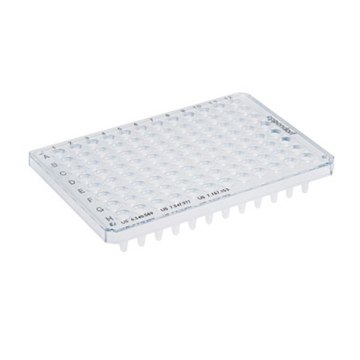 Eppendorf&#174; Twin tec microbiology PCR plates, 96 wells 96, semi-skirted, colorless plate, conical bottom colorless wells, PCR clean, semi-skirted, pkg of 10&#160;ea, colorless