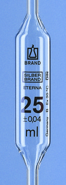 BRAND&#174; SILBERBRAND ETERNA volumetric pipettes, calibrated to deliver capacity 100&#160;mL