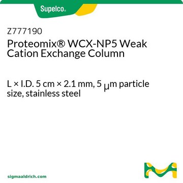 Proteomix&#174; WCX-NP5 Weak Cation Exchange Column L × I.D. 5&#160;cm × 2.1&#160;mm, 5&#160;&#956;m particle size, stainless steel