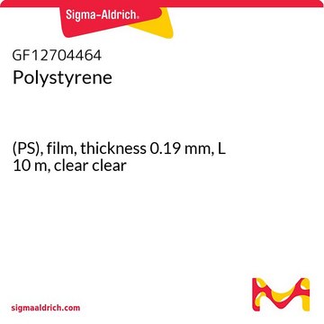 Polystyrene (PS), film, thickness 0.19&#160;mm, L 10&#160;m, clear clear