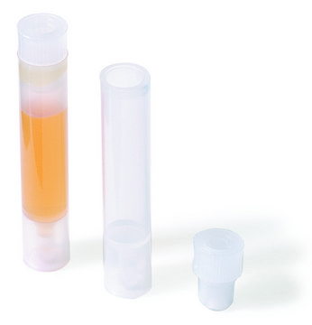 用于 Waters 96 孔转盘的 8×40mm 样品瓶 volume 0.7&#160;mL, natural polypropylene vial, vial O.D. × H 8&#160;mm × 40&#160;mm, closure type, starburst conical snap plug (included), pkg of 100&#160;ea