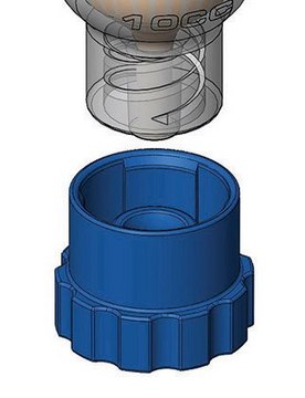 Tip caps for cartridges one size, blue, 50/box