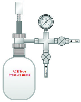 QianCap&#8482; gas purging set for Ace pressure tubes and bottles QianCap&#8482;-15-v2, fits no. 15 internal thread