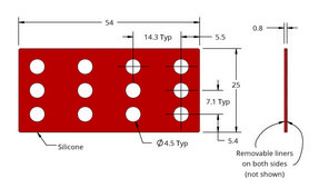 Grace Bio-Labs Press-To-Seal silicone isolator, No PSA wells, 12 (Round, 4.5mm diameter, 0.8mm depth)