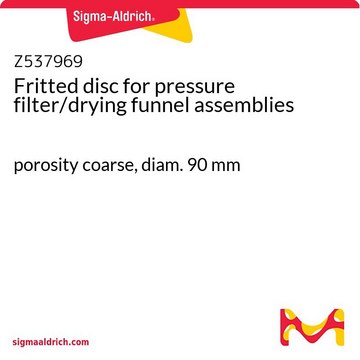 Fritted disc for pressure filter/drying funnel assemblies porosity coarse, diam. 90&#160;mm