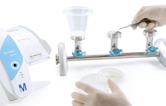 Microfil&#174; funnel with S-Pak&#174; sample volume 100 mL, mixed cellulose esters (MCE), pore size 0.8&#160;&#956;m, filter diam. 47&#160;mm, white filter, gridded filter, To detect yeast and mold