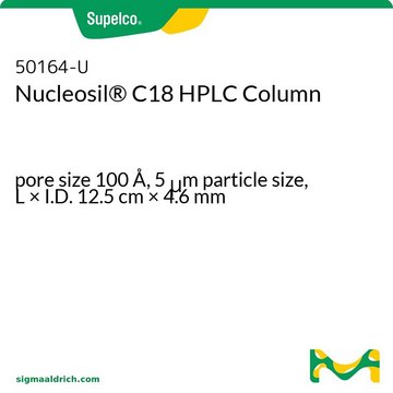 Nucleosil&#174; C18 HPLC Column pore size 100&#160;Å, 5&#160;&#956;m particle size, L × I.D. 12.5&#160;cm × 4.6&#160;mm