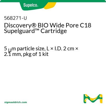 Discovery&#174; BIO Wide Pore C18 Supelguard Cartridge 5&#160;&#956;m particle size, L × I.D. 2&#160;cm × 2.1&#160;mm, pkg of 1&#160;kit