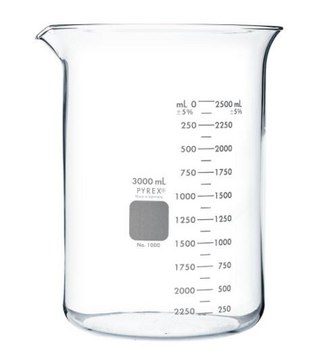 PYREX&#174; Griffin beakers low form, capacity 3,000&#160;mL