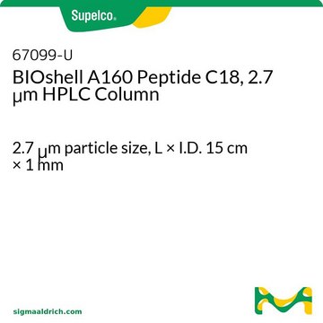 BIOshell A160 Peptide C18, 2.7 &#956;m HPLC Column 2.7&#160;&#956;m particle size, L × I.D. 15&#160;cm × 1&#160;mm