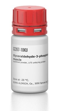 Glyceraldehyde-3-phosphate Dehydrogenase from rabbit muscle lyophilized powder, &#8805;75&#160;units/mg protein