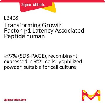 Transforming Growth Factor-&#946;1 Latency Associated Peptide human &#8805;97% (SDS-PAGE), recombinant, expressed in Sf21 cells, lyophilized powder, suitable for cell culture