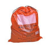 MTC™&nbsp;Bio BowTie™&nbsp;Drawstring Biohazard Bags high-density polyethylene, capacity 33 gal (113 L), W × L 33 in. (84 cm) × 41 in. (104 cm), pack of 100 ea