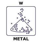 Tungsten powder, max. particle size 100 micron, weight 50 g, purity 99.9%