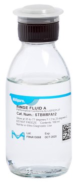 Fluid A - Ready-to-use Rinse Fluid bottle capacity 125&#160;mL, bottle filling volume 100&#160;mL, Black screw cap with septum and protector, pack of 12&#160;bottles