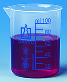 BRAND® PP beaker with spout, low form volume 25 mL