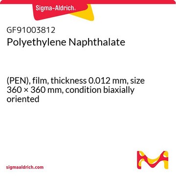 Polyethylene Naphthalate (PEN), film, thickness 0.012&#160;mm, size 360 × 360&#160;mm, condition biaxially oriented