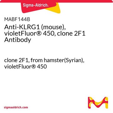 Anti-KLRG1 (mouse), violetFluor&#174; 450, clone 2F1 Antibody clone 2F1, from hamster(Syrian), violetFluor&#174; 450